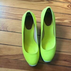 J. Crew espadrilles in highlighter yellow women’s 10